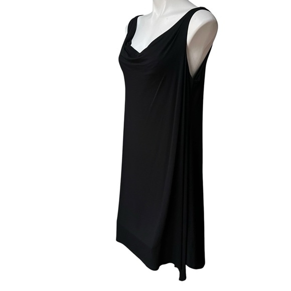 Eileen Fisher Cowl Neck Handkerchief Hem Sleeveless Jersey Dress, Petite Lg - Picture 7 of 14